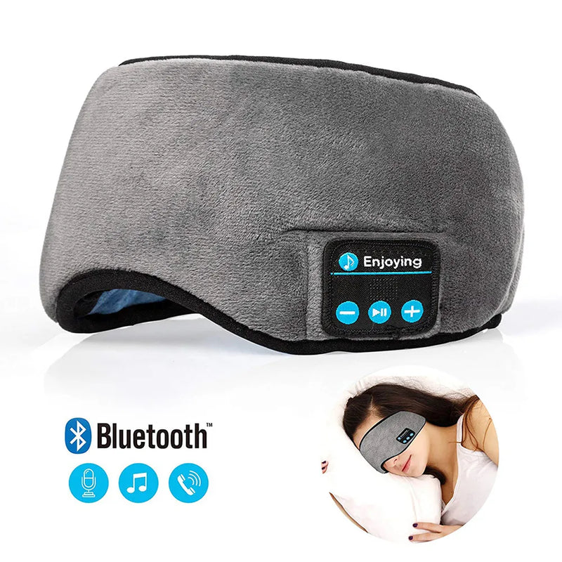 Máscara Para Dormir Bluetooth com Fones de Ouvido Integrados - Confortável, Elástico, Fones de Ouvido Sem Fio para um Sono Tranquilo