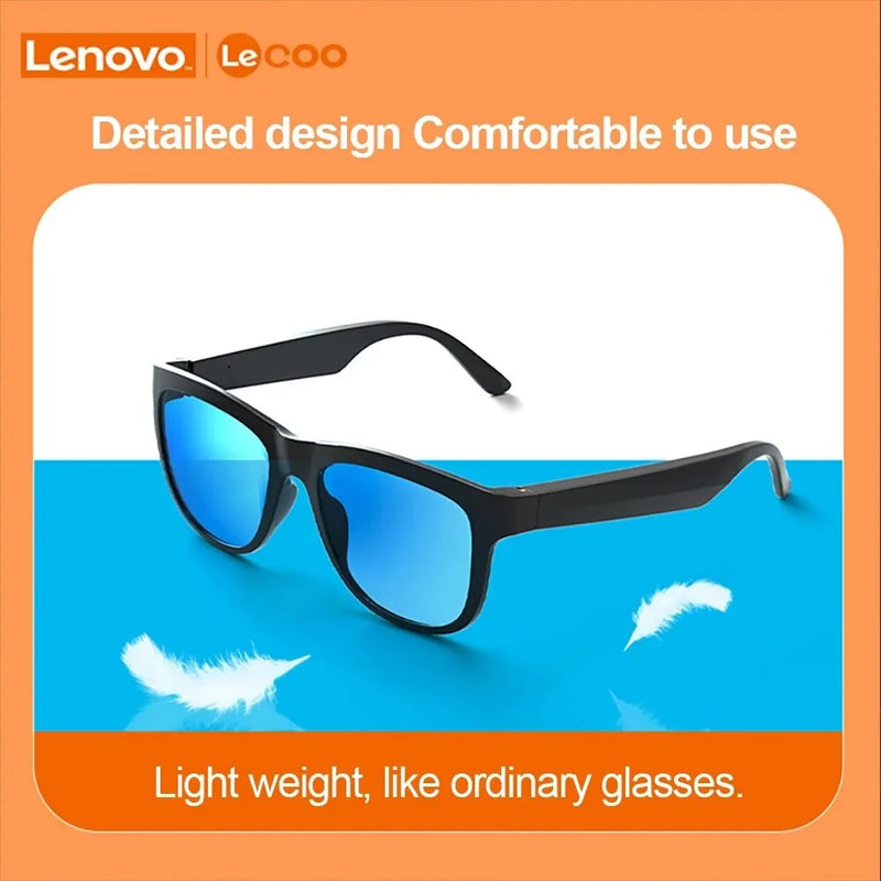 Lenovo smart sunglass, óculos de sol inteligente com fone de ouvido condução óssea, esporte ao ar livre , chamada telefonica, música, bluetooth 5.0 sem fio