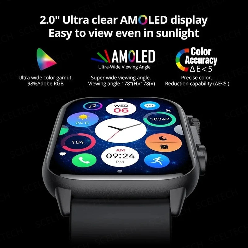 lançamento 2024 hk9 pro max relógio inteligente, sensores atualizados de ultima geração ! a primeira tela AMOLED de 2,0 polegadas de alta resolução do mundo em um smartwatch !