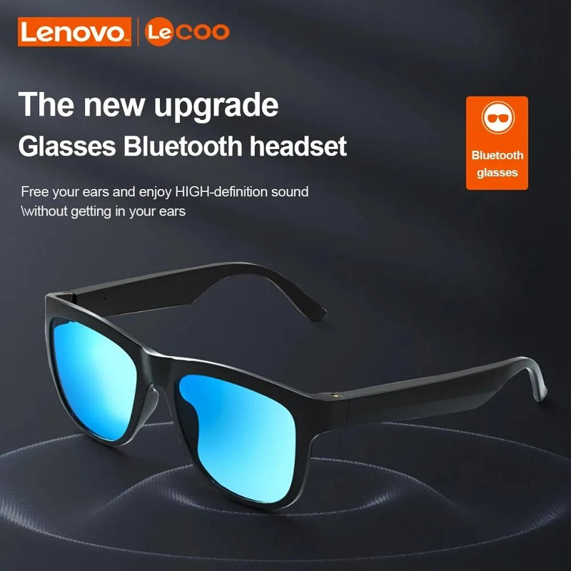 Lenovo smart sunglass, óculos de sol inteligente com fone de ouvido condução óssea, esporte ao ar livre , chamada telefonica, música, bluetooth 5.0 sem fio